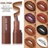 Black Lip Liner Pen Multi-functional Matte Purple White Brown Red Gradient Lipstick Contouring Tint Eyeshadow Eye Liner Pencil 3