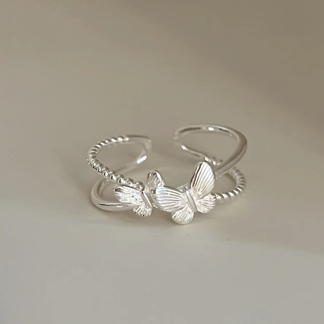 Bague Girlbible en argent sterling 925 pour femme, couple, minimaliste, faite à la main, rétro, avec pierre noire, bijoux de fête, cadeau, anti-allergie