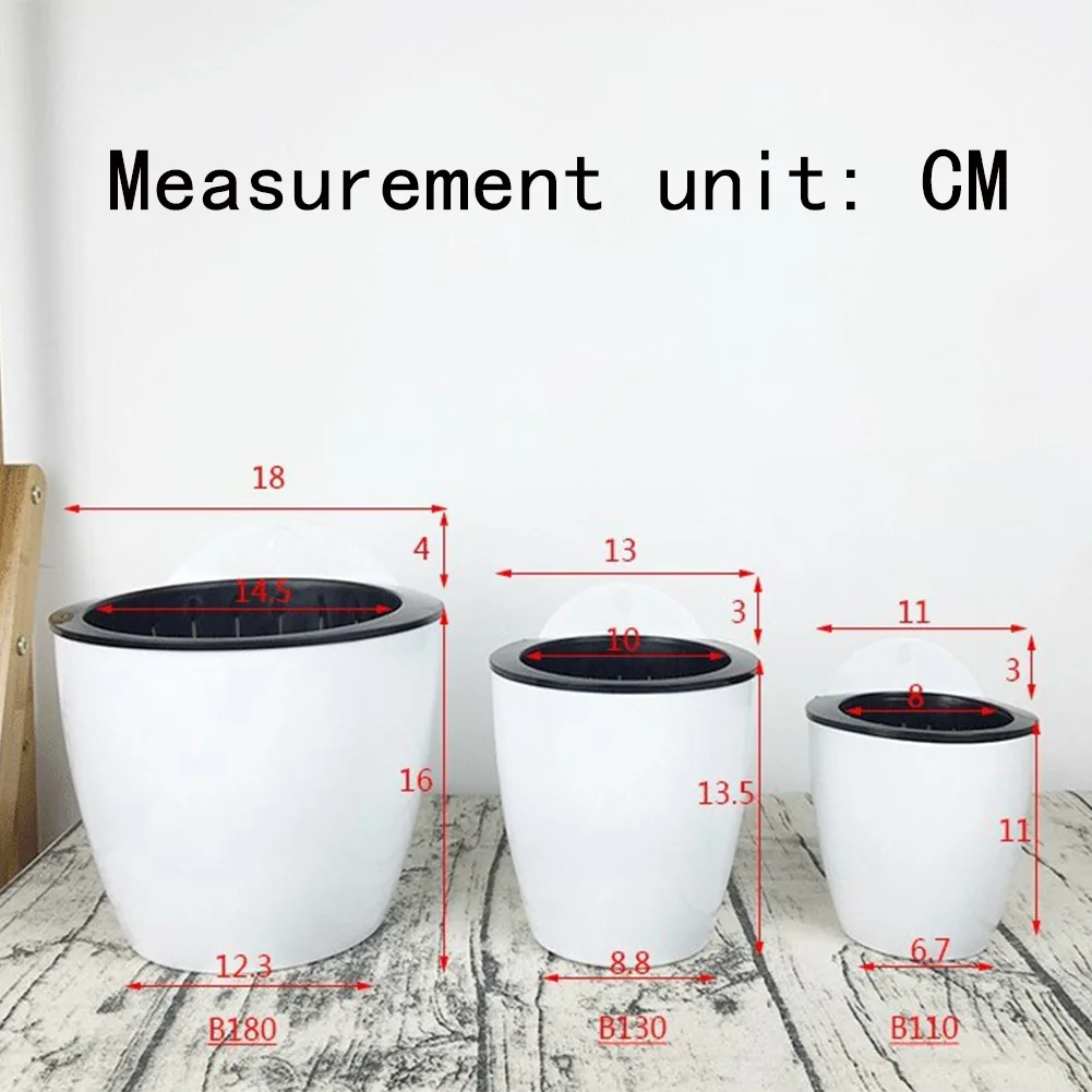 Wall-mounted Flowerpot Automatically Absorb Water Lazy Plastic Large For Soil Hydroponic Plant Garden Balcony Home Office Decor