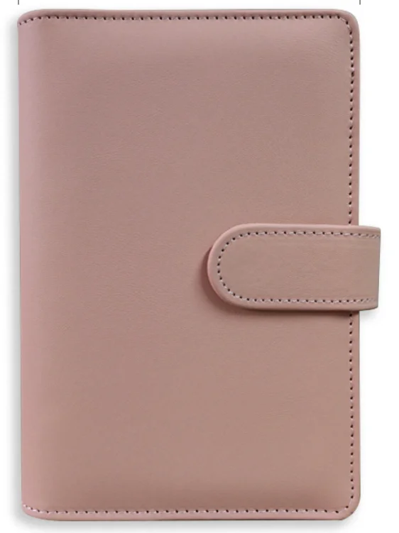 Vibrant Macaron Color Leather 6-Ring Binder Notebook Cover