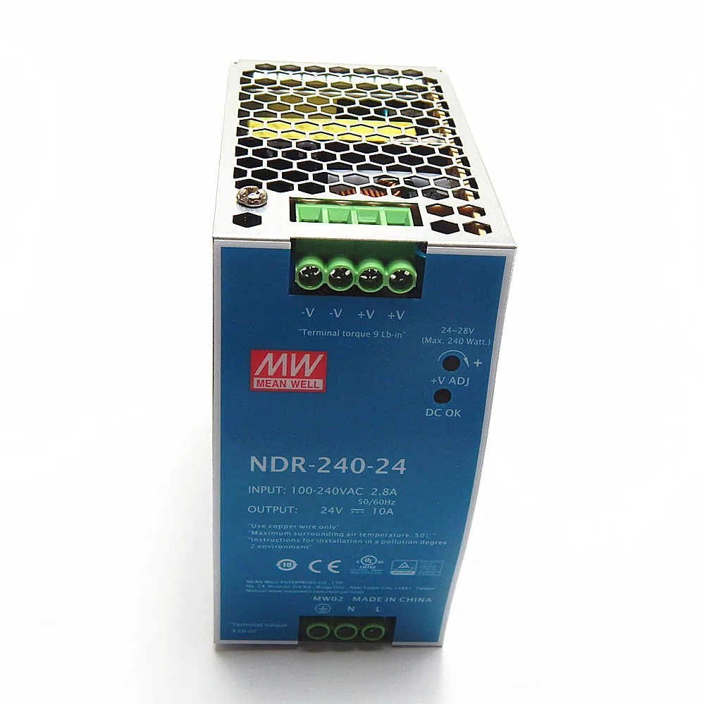 

NDR-240-24 Din rail power supply 24V 10a