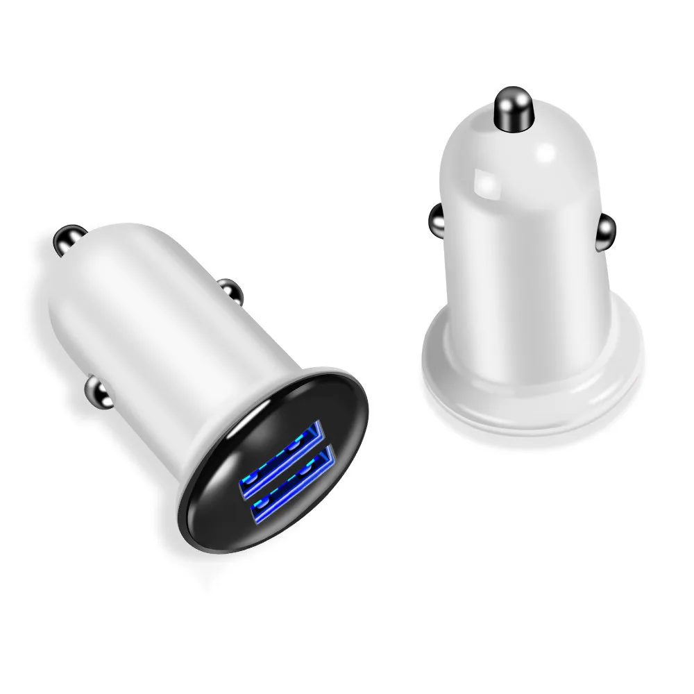 

LED 12V~24V 3A Dual Port USB Car Charger for mobile phone charger Universal car cigarette lighter adapter USB Chargers