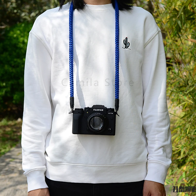 Corda In Nylon Di Vacchetta Intrecciata A Mano Fotocamera Tracolla Tracolla Cintura Mirrorless Per Digital Leica Canon Fuji Nikon Olympus Pentax Sony