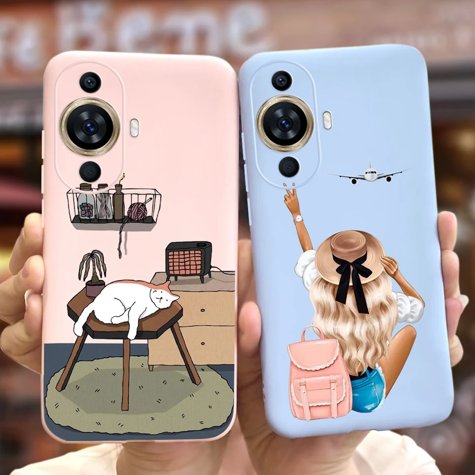 Cute Candy Painted Soft Silicone Phone Case Cover for Huawei Nova 11 Series