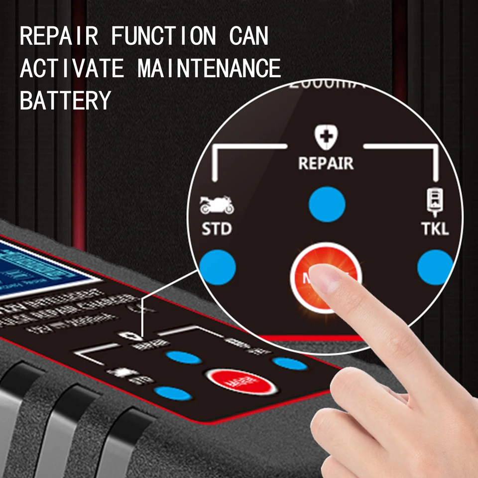 Chargeur De Batterie Intelligent 12V 120W - 7 étapes, Charge Rapide - Pour Voiture, Moto, Tondeuse, Bateau