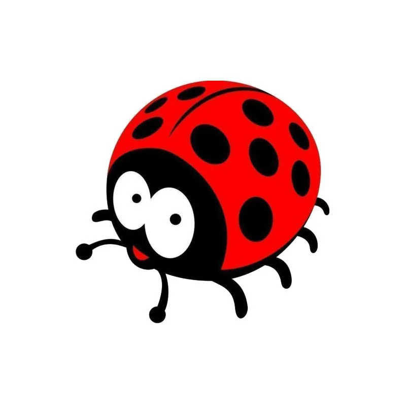 JP fun reflective Car Decal for lovely Ladybug decoration PVC cover scratch waterproof cover scratch sticker, 12cm * 11cm