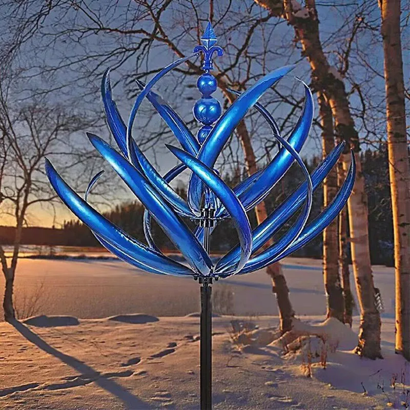 Charming Metal Windmill Durable Iron Halo Design for Outdoor Garden & Courtyard Decor Windmill