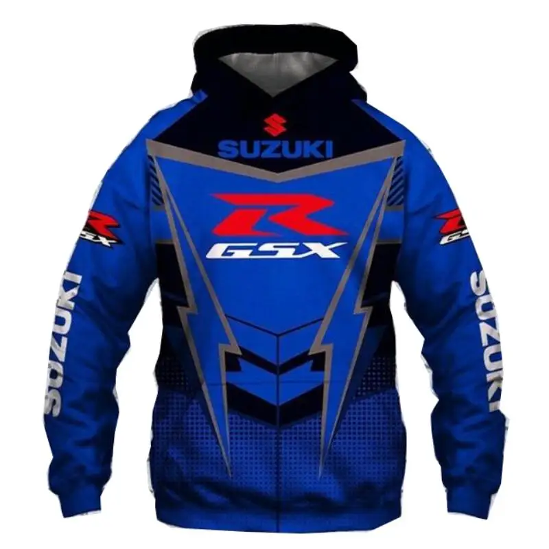 New men's Suzuki fall/winter hooded sweatshirt for sports, racing and motorcycle outdoor men's clothing