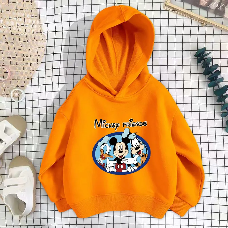 Fall Girls Fashion Disney Cartoon Hoodie Spring Kids Casual Minnie Mickey Mouse Costume Little Girls Boys Toddler Princess Coat