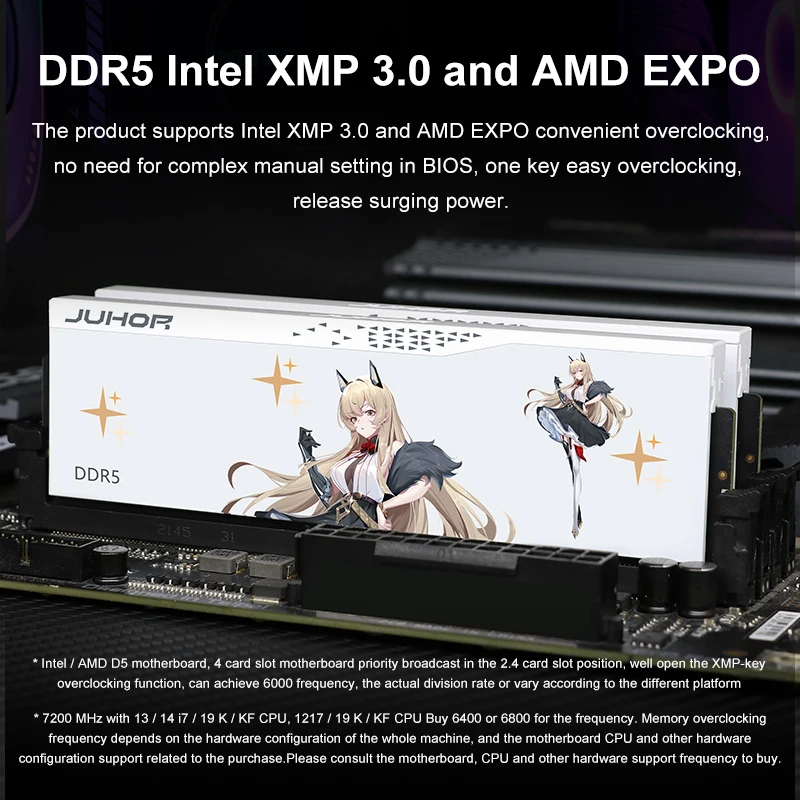 新品 JUHOR 16GB×2枚 DDR5-6800 ホワイト 32GB メモリ 新品 未開封 JUHOR 16GB×2枚 DDR5-6800 ホワイト 32GB RGB メモリ