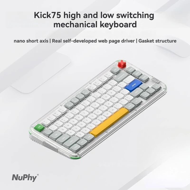 NuPhy Kick75 Mechanical Keyboard 2.4g Wireless Tri-mode RGB 75