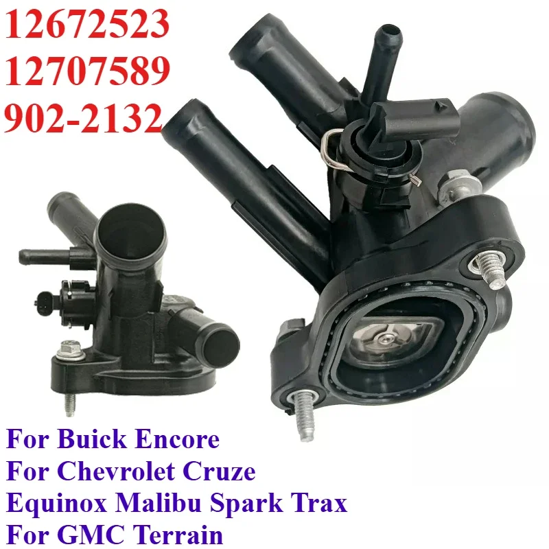 Engine Cooling Thermostat Assembly 12672523 12707589 12638710 For Buick Encore Chevrolet Trax Equinox Malibu Spark GMC Terrain