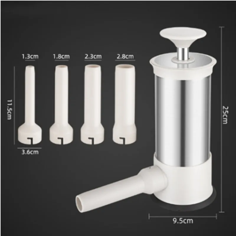 Large Manual Sausage Maker Meatball Maker Stufer Sausage Stuffer Homemade Dual Use Filler Tool Meat Ball Mold Machine for Kitchen sausage stuffer,meatball maker