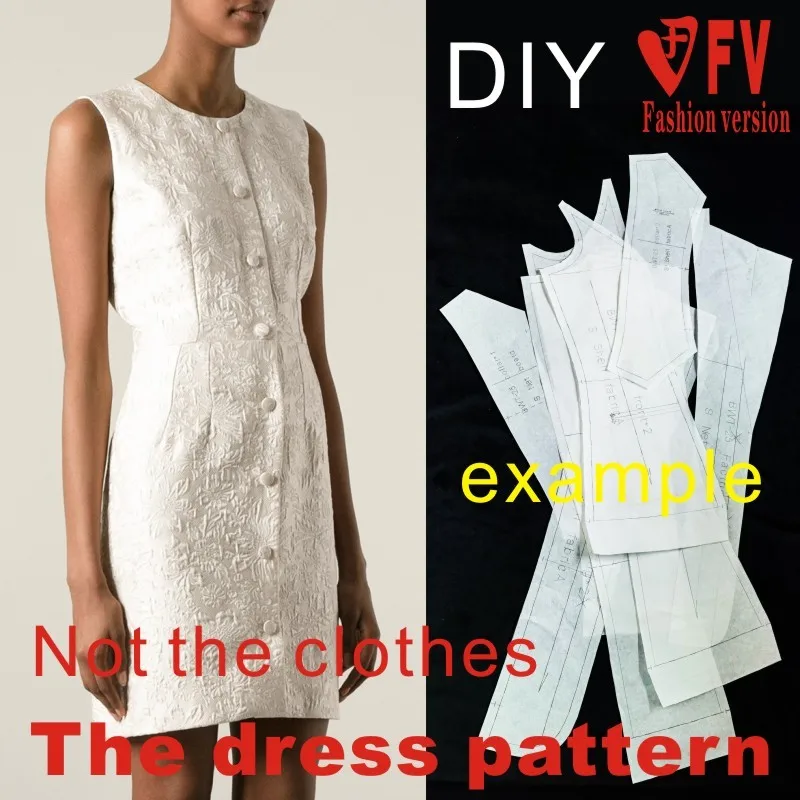 Clothing DIY The dress Dresses Sewing Pattern cutting drawing Women's Dress Sewing Template BLQ-67