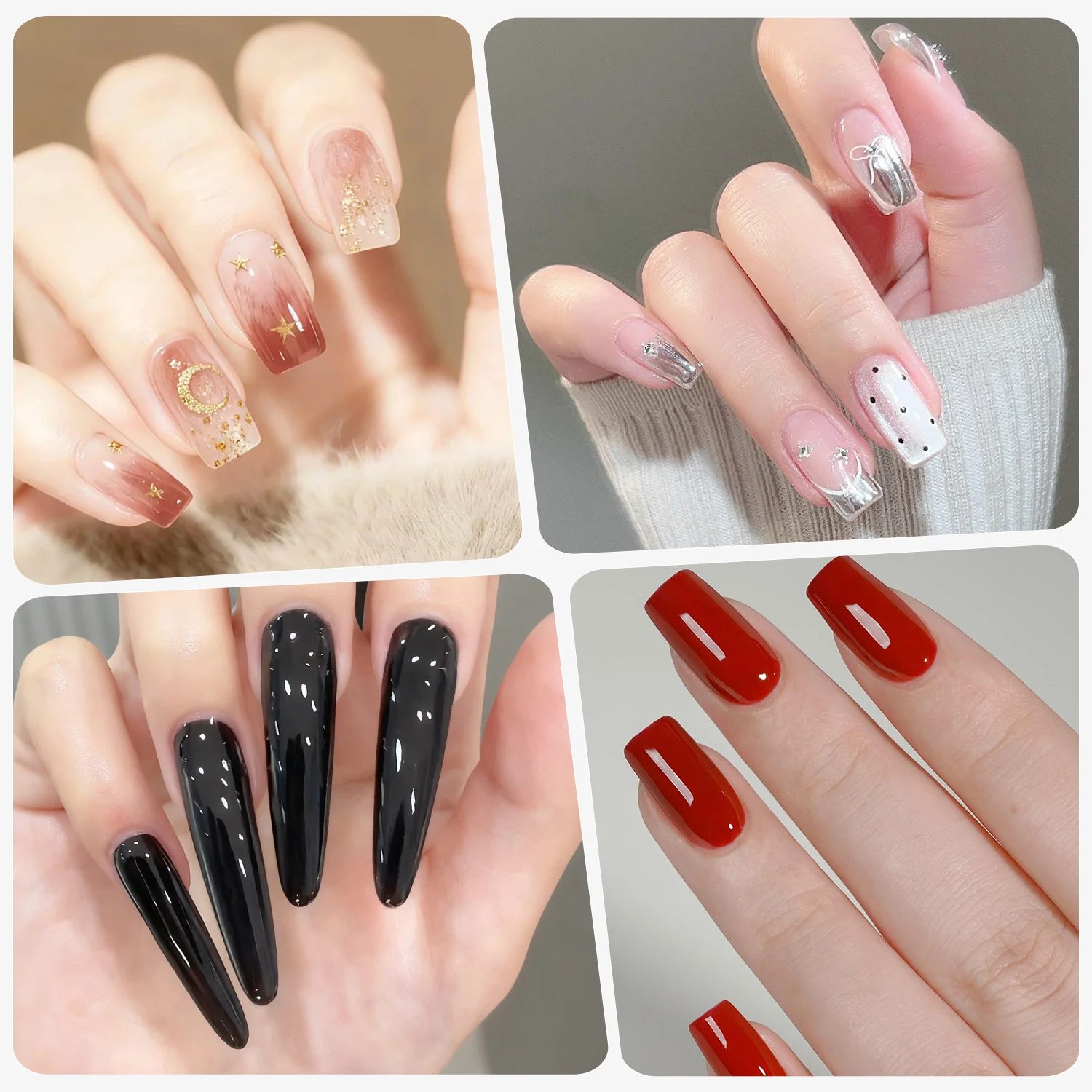 Nailpop HEMA/TPO Free Gel Polish Kit - 2-Piece Long-Lasting Top and Base Coat Set, 15ml Each