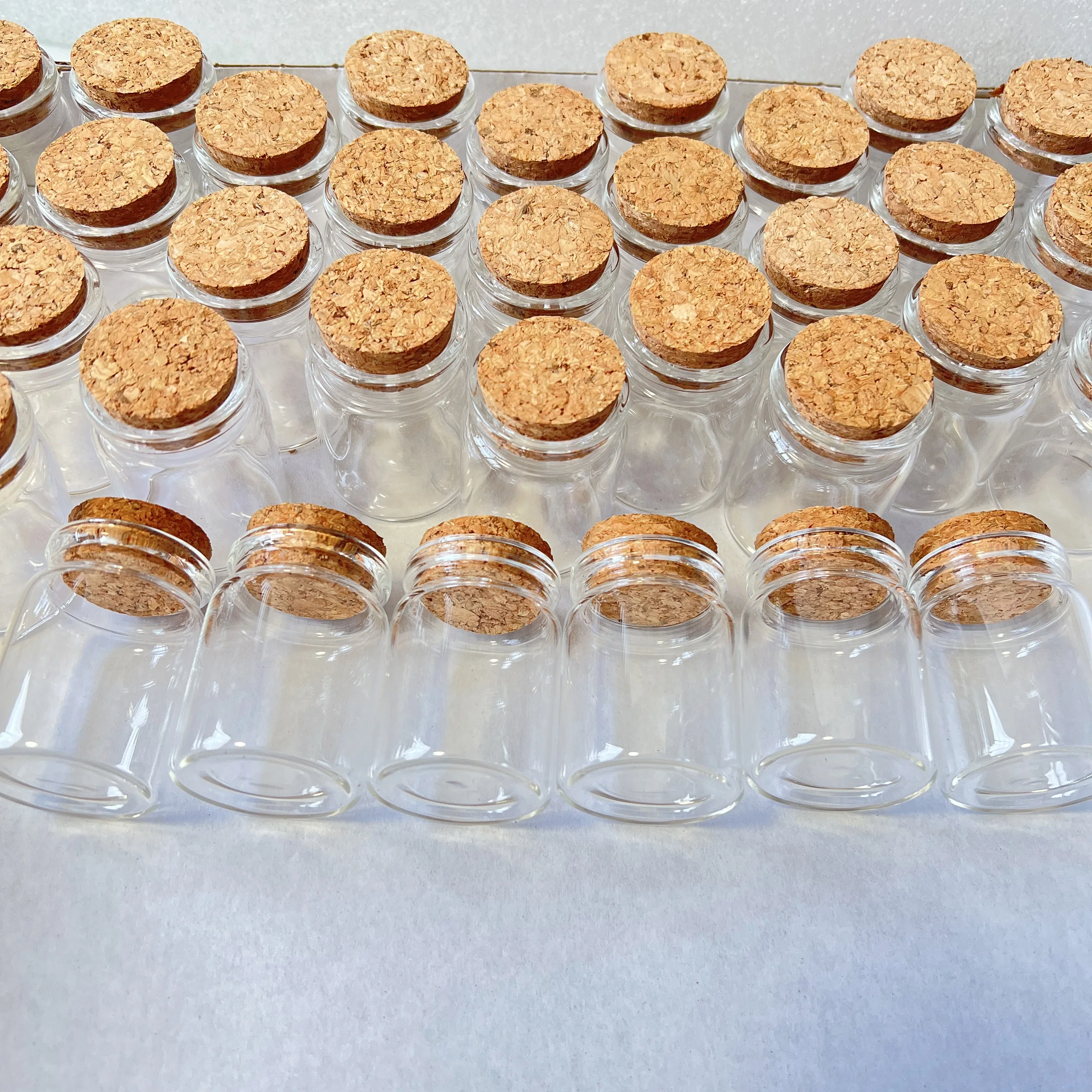 12/18/24/36/48 Pcs 30ml Small Glass Bottle Cork Tiny Glass Jars Clear Mini Containers DIY Home Decor Wishing Bottles 3