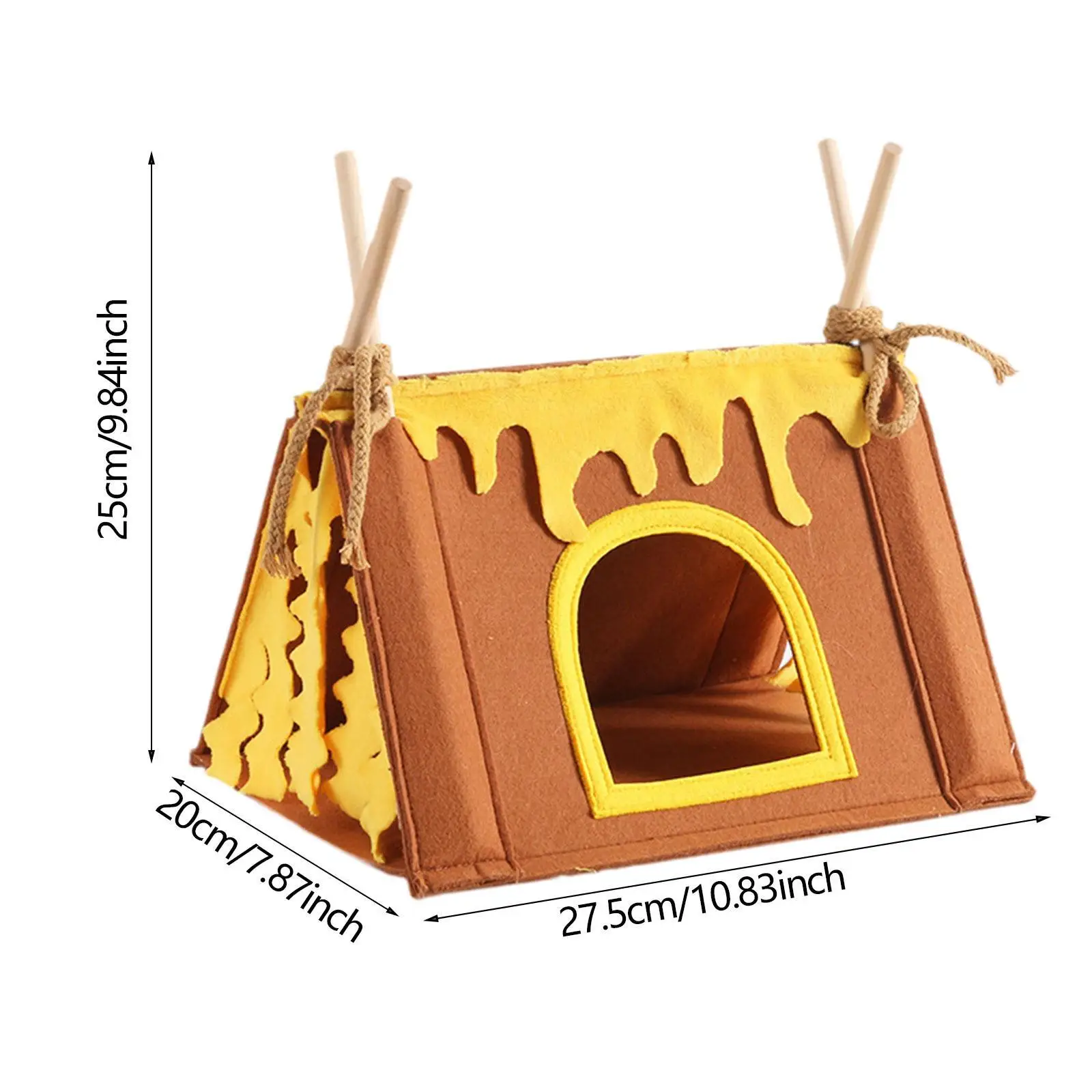 Hamster Hideout Tent Bed Habitats Warm Breathable Portable Hamster Nest for Ferrets Sugar Gliders Rats Hedgehogs Chinchilla