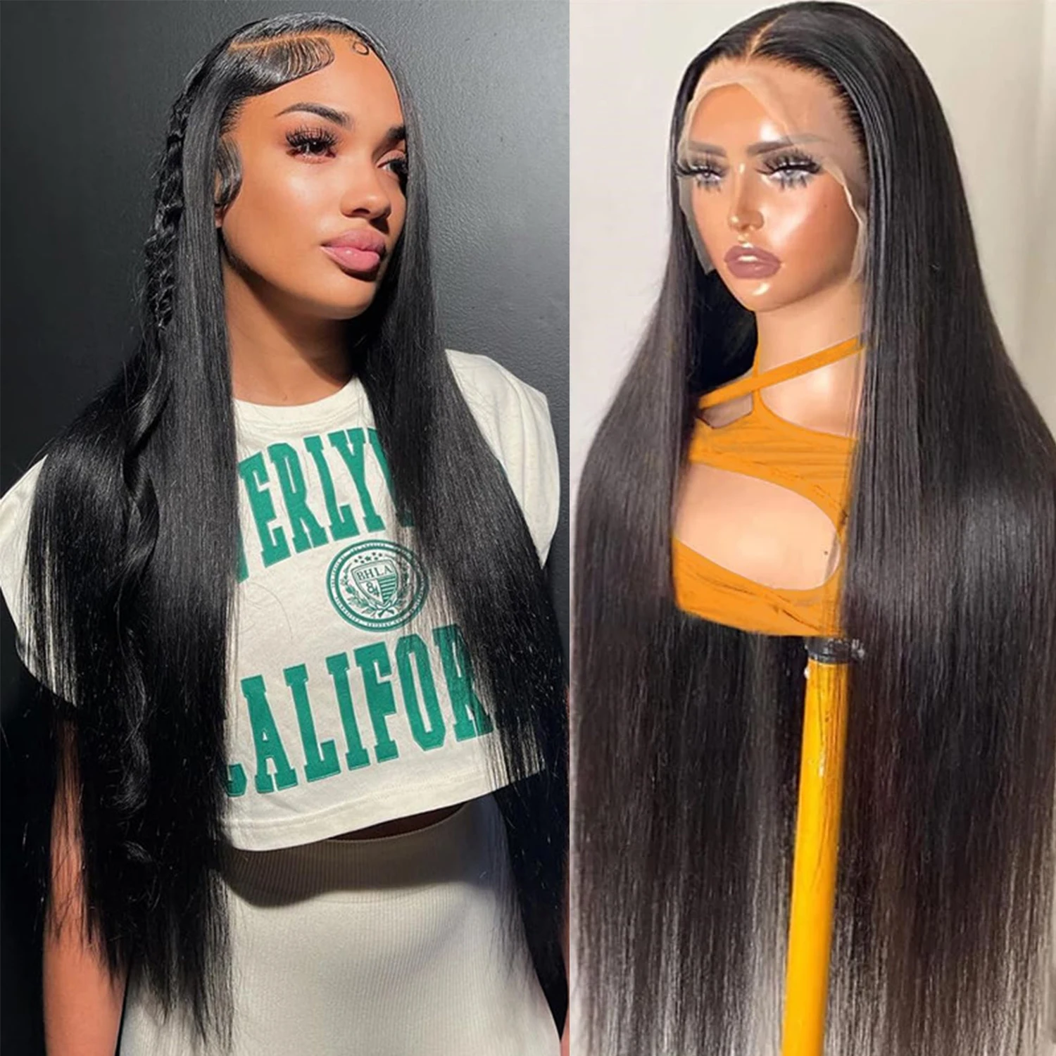 

13x6 Straight Lace Front Wigs 10A Brazilian Human Hair Pre-Plucked 13x4 Lace Frontal Wigs 5x5PU Lace Closure Wigs with Baby Hair