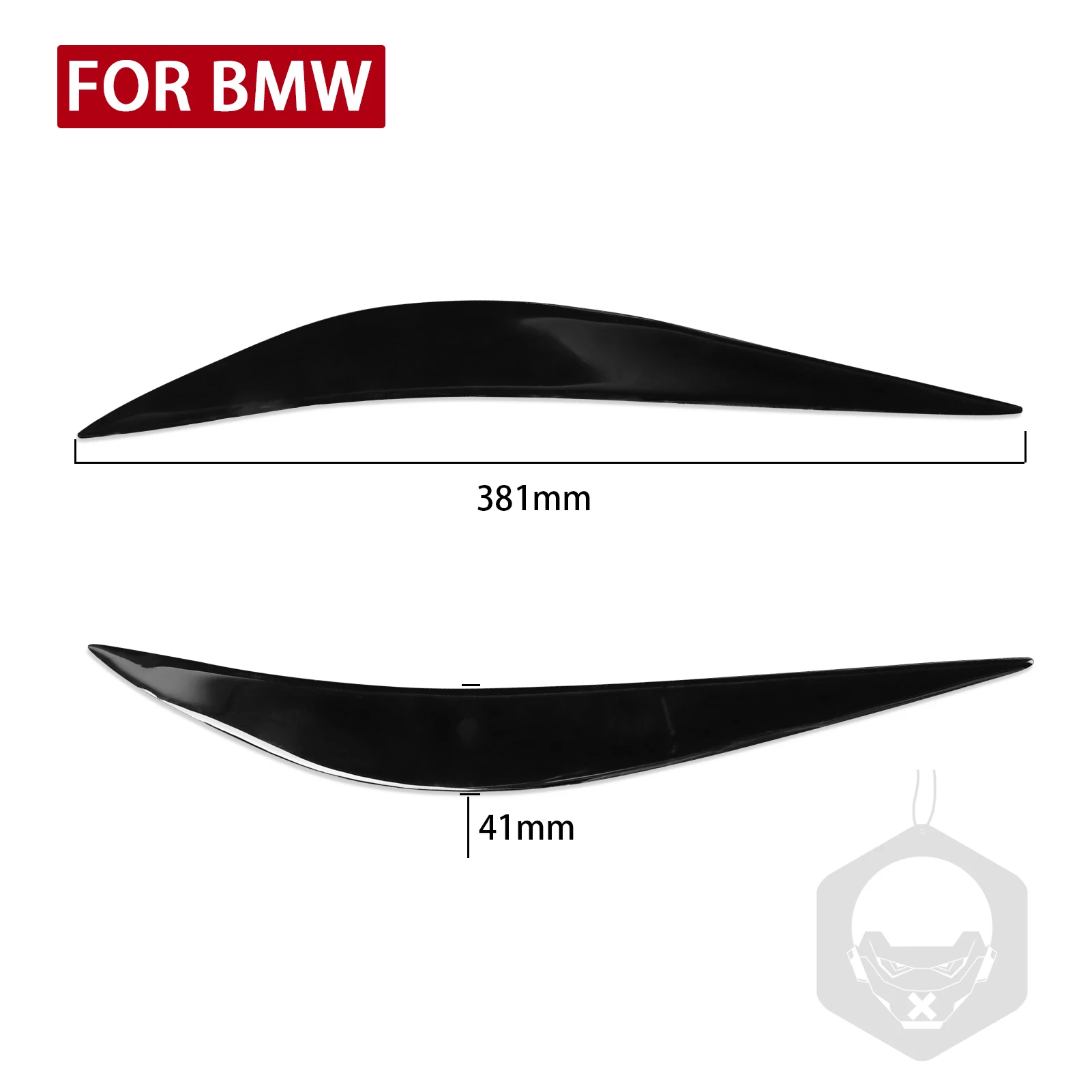 자동차 헤드 라이트 눈썹 눈꺼풀 피아노 블랙 스티커 BMW F32/F33/F36 4 시리즈 F80 M3 F82/F83 M4 광택 자동차 인테리어 부품