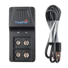 

Portable Usb Charging 9V 6F22 Battery Charger With 2 Slot For 9V Rechargeable Li-lon And Ni-MH Battery Outdoor Tools