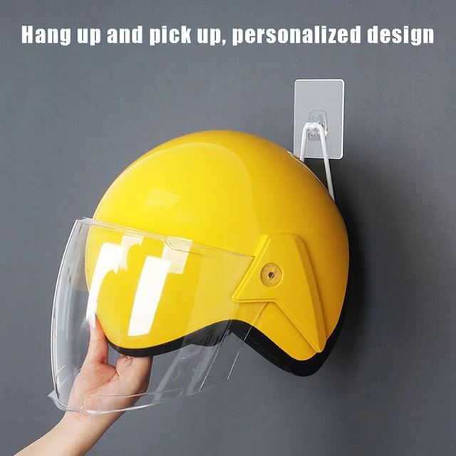 Ganci Da Parete Per Casco Moto - Confezione Da 2 In ABS Resistente Per Appendere Giacca, Chiavi, Borse - Foto 3