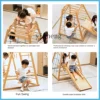 ZC Small Baby Climbing Frame Beech Solid Wood Indoor Children's Toys Climbing Home Slide Swing 2