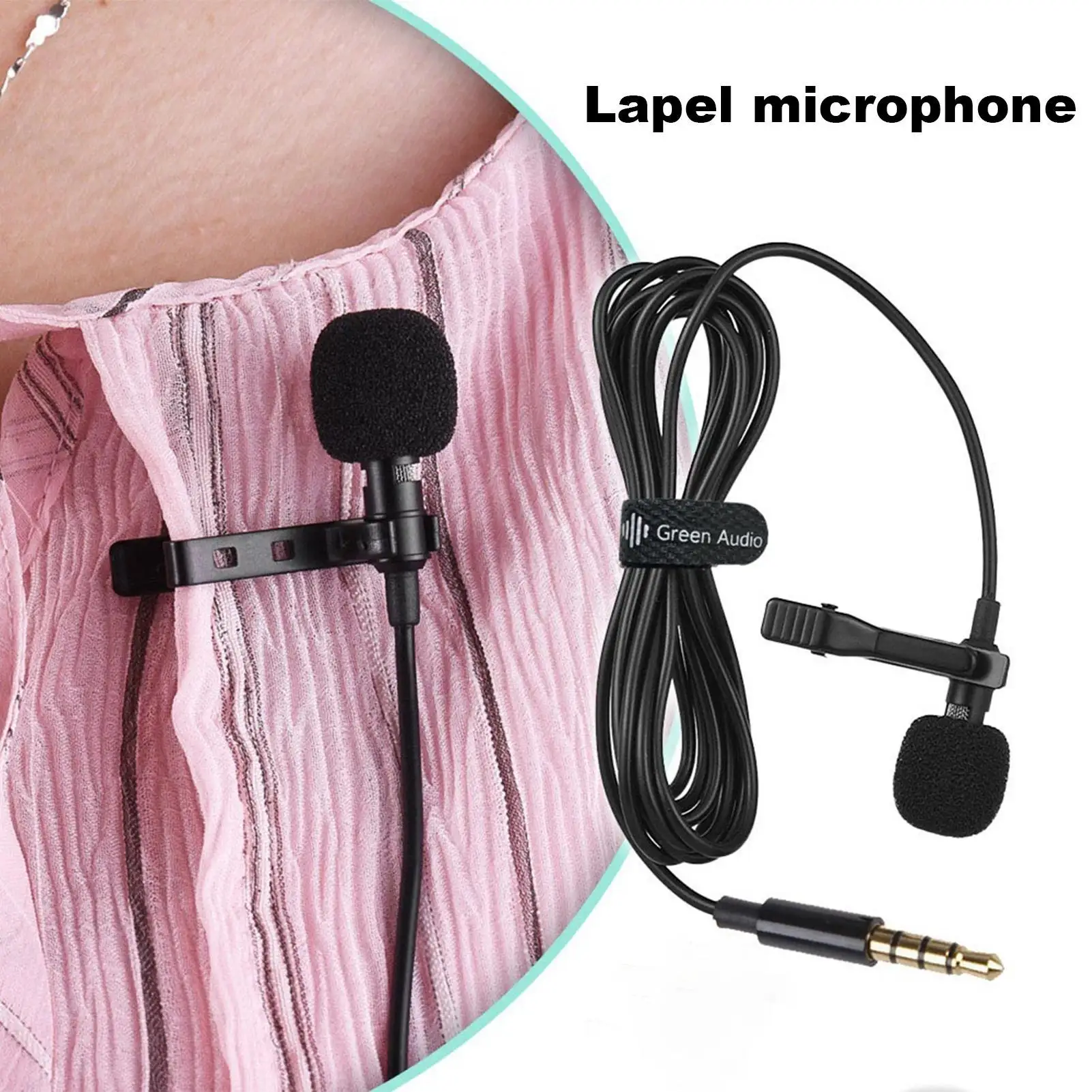 Lavalier Lapel Microphone Portable Headset Mic Lavalier Microphone System Speaker Lapel Microphone Output Versatile for Teaching