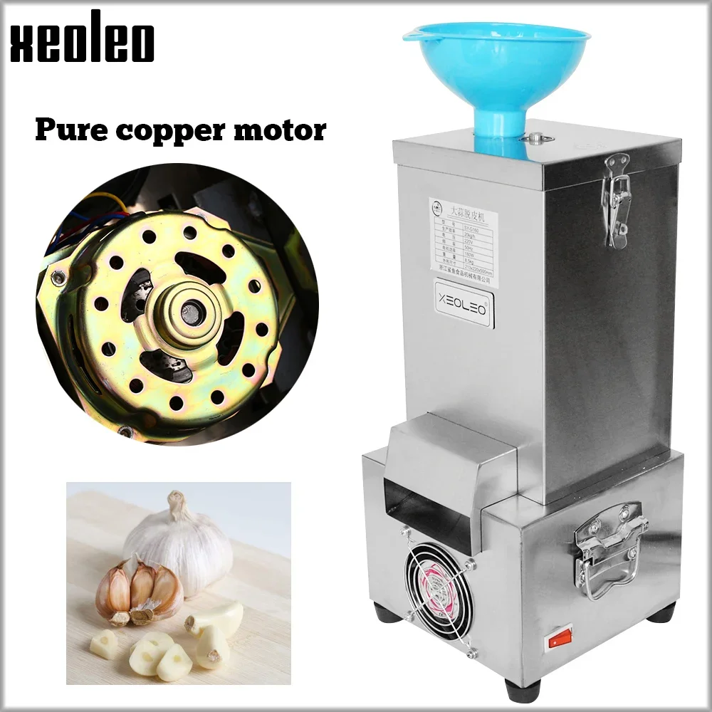 XEOLEO 180W Garlic peeler machine electric peeler Garlic skin peeling Maker Stainless steel Electric Garlic peeler 20Kg/H 220V 3