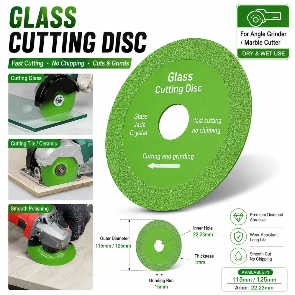 Diamond Glass Cutting Disc for Precision Cutting and Grinding
