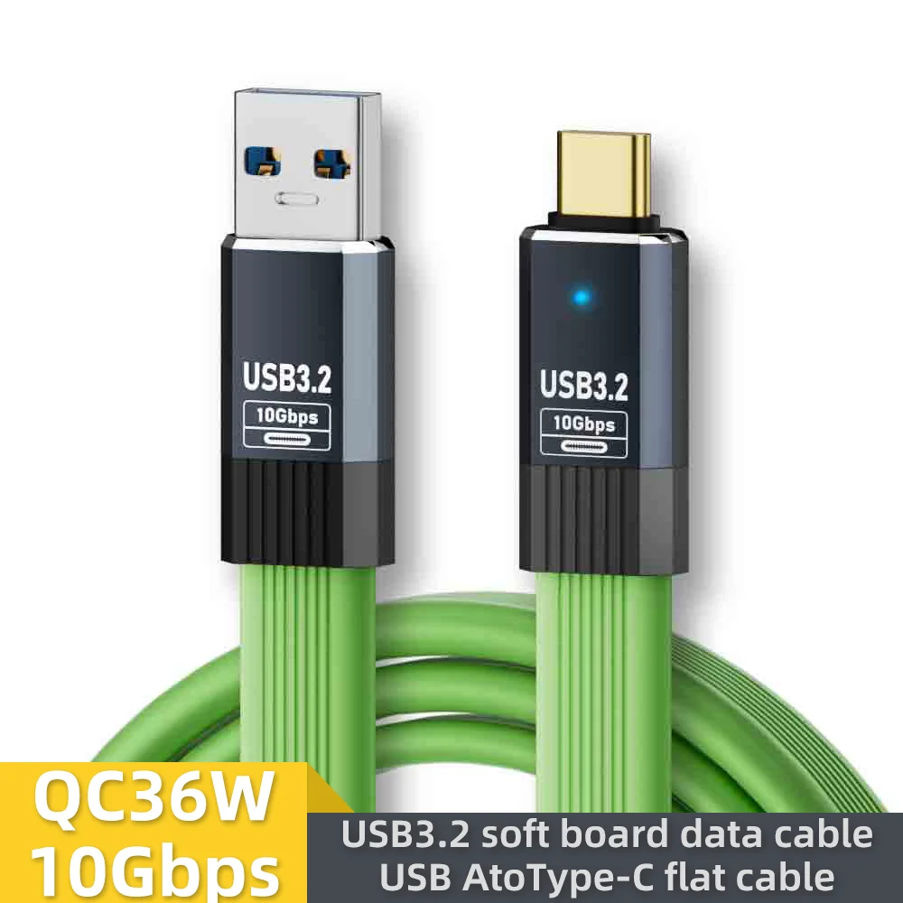 High-Speed USB 3.2 Type-A to Type-C Cable - 36W Fast Charging & 10Gbps Data Transfer