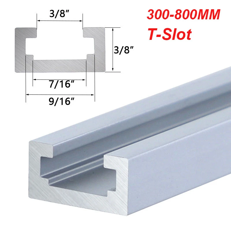 300 800MM Woodworking Chute Rail T track T slot Miter Track Jig T Screw