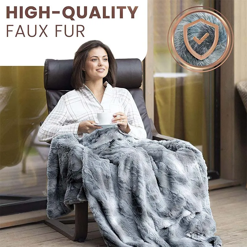 Faux Fur Throw Blanket Long Hair Super Soft Cozy Plush Fuzzy Shaggy Blanket  For Couch Sofa Bed Winter Thick Blankets Warm - AliExpress