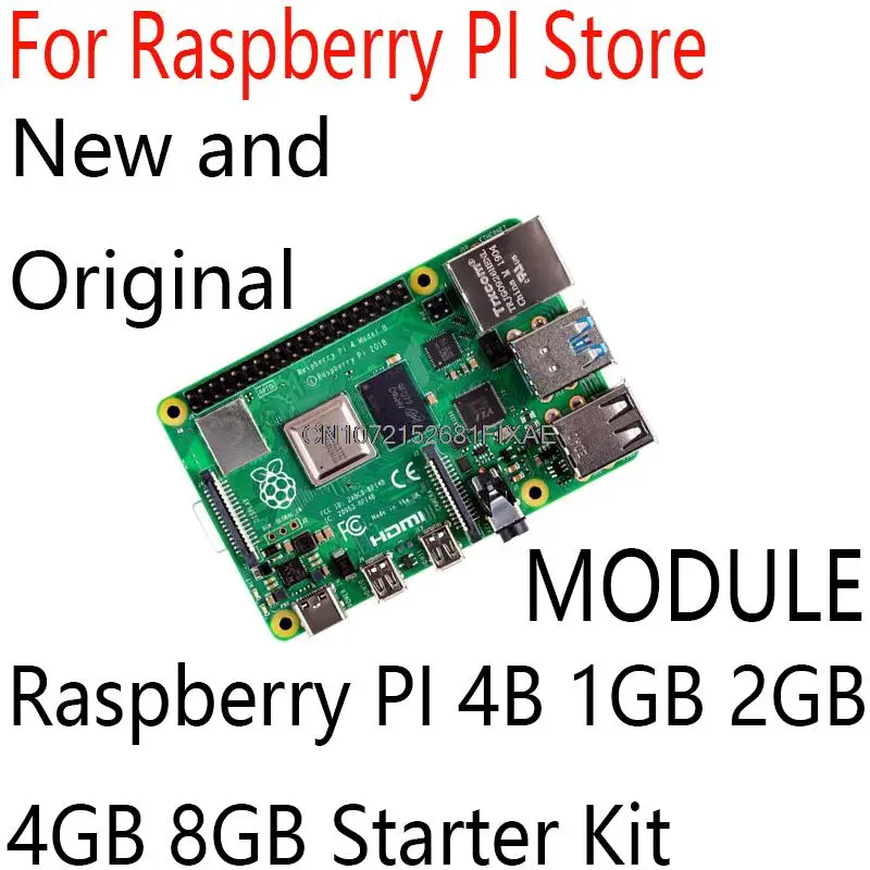 Raspberrypi 4B Scheda Ram 1Gb 2Gb 4Gb 8Gb Più Veloce Di 3B + Raspberry Pi 4 Starter Kit (Custodia + Ventola + Scheda Sd + Alimentazione + Cavo Micro)