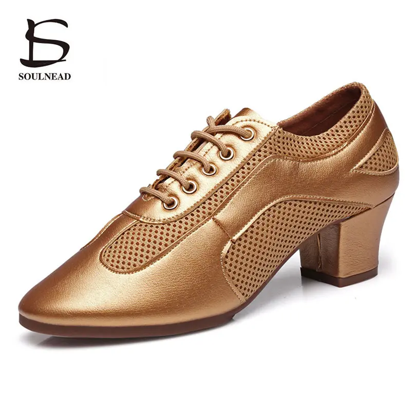 

Women Jazz Dance Shoes Latin Salsa Ballroom Dancing Shoes Practice Shoes 3cm 5cm Middle Heel Ladies Modern Dance Sneakers 35-41