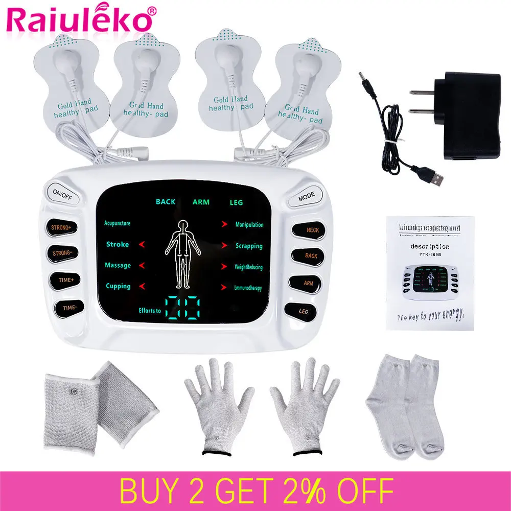 Massaggiatore Elettrico Tens Ems Stimolatore Muscolare Bruciagrassi Terapia Di Agopuntura Elettrostimolatore Massaggiatore Fisioterapico Meridiano