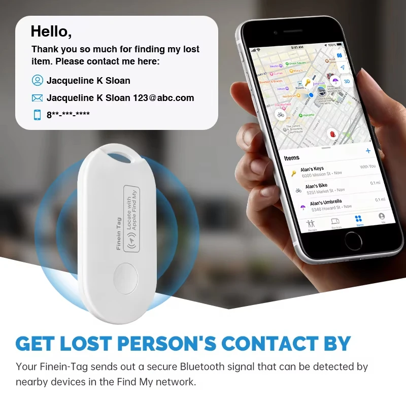 GPS Tracker Children/Elder Mini Pet Tracker Bluetooth Smart Tag Car Lost Tracker for Apple IOS System Find My