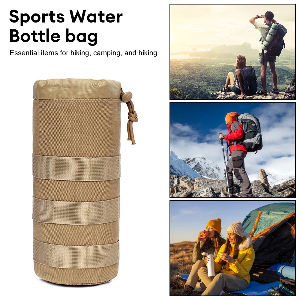 

Portable Tactical Water Bottle Bag Holder Outdoor Travel Camping Hiking Cycling Fishing Water Kettle Carrier Drink Bottle Pouch