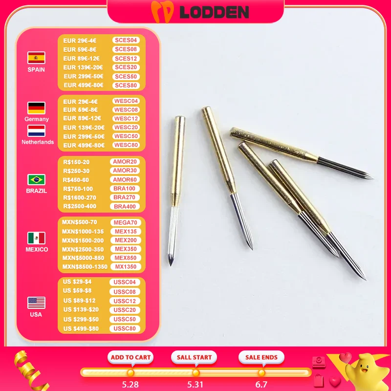 5pcs Dental Tungsten Finishing Carbide Burs FG 7903L 7903 8-12 Blades Dentistry Grinding Drill High Speed Triming Dentists Tools