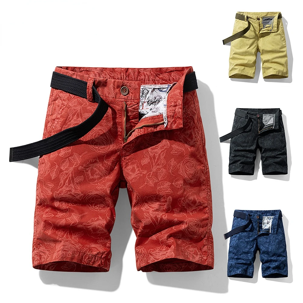 2023 New Spring Men Cotton Print Men's Shorts Clothing Summer Casual ...