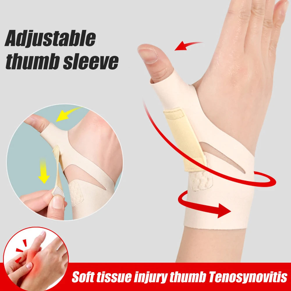 Thumb Brace & Wrist Stabilizer Pain Relief Right or Left Hand Soft Thumb Compression Sleeve Protector for Women and Men 1Pcs