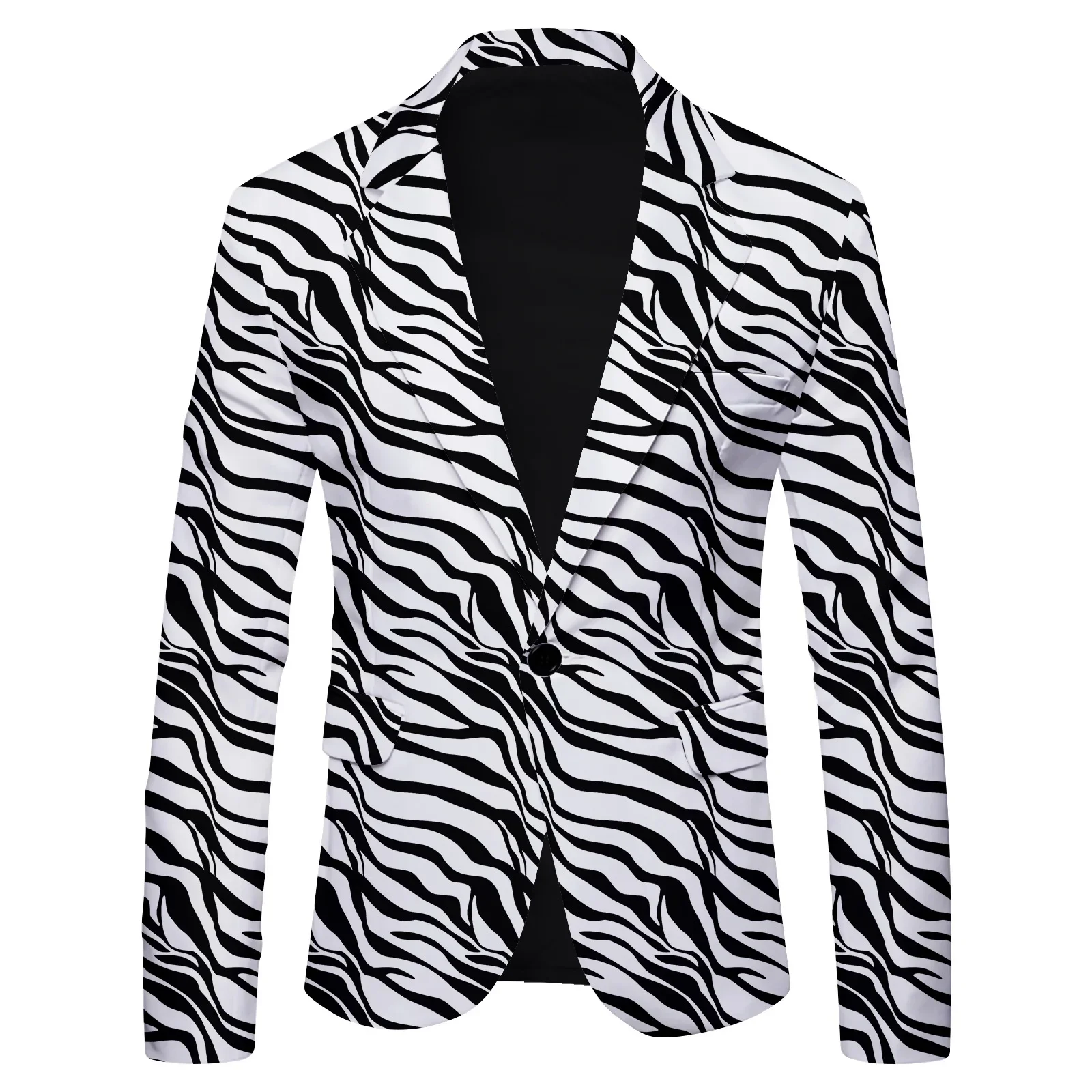 HOO 2025 New Men's Polka Dot Print Leisure Suit Jacket