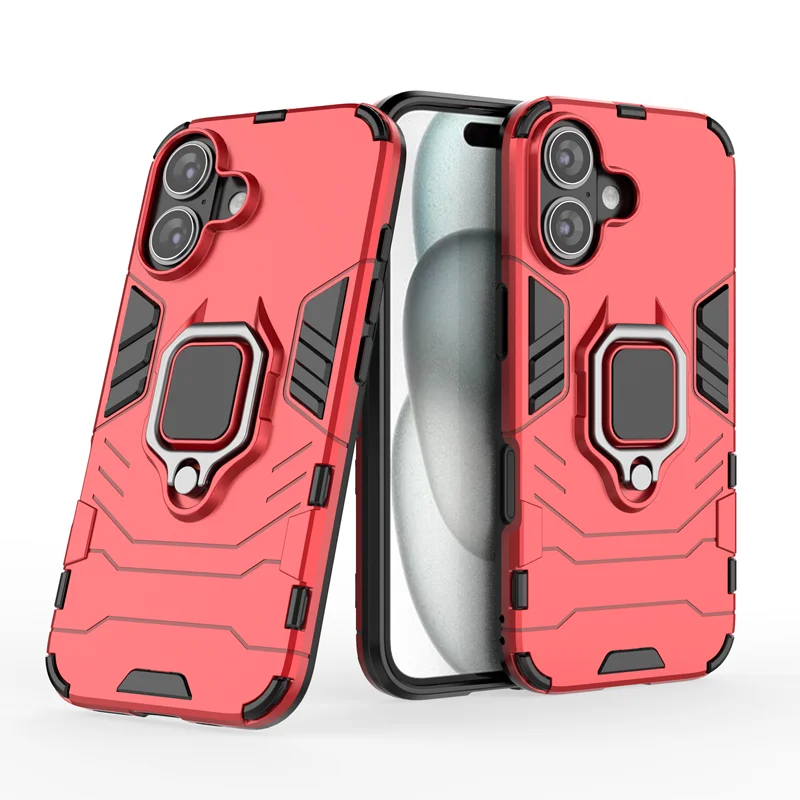 Ultimate Shockproof Armor Magnetic Ring Case with Lens Protection Cover