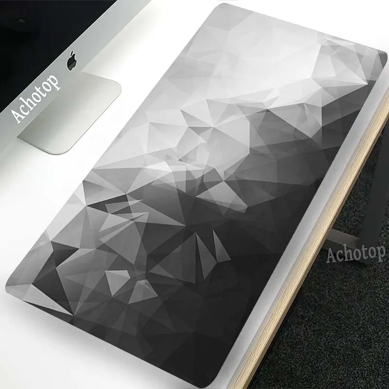 Gamer Mouse Pad Gaming Mousepad Velocidade Esteira de Mesa Portátil Tapetes de Jogos para Escritório Tapete Mesa Acessórios Almofadas de Jogo Preto e Branco - Imagem 3