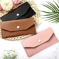 Envelope Wallet PU Leather Cash Envelope Wallet Classic Fashion Long Women's Wallet Ferrule Name Card Holder Gift - Image 3