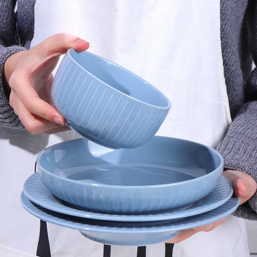 Premium Porcelain Dishes and Plates Sets-Ideal for Fine Dining & Special Occasions Ceramic Flat Plates Microwave / Oven