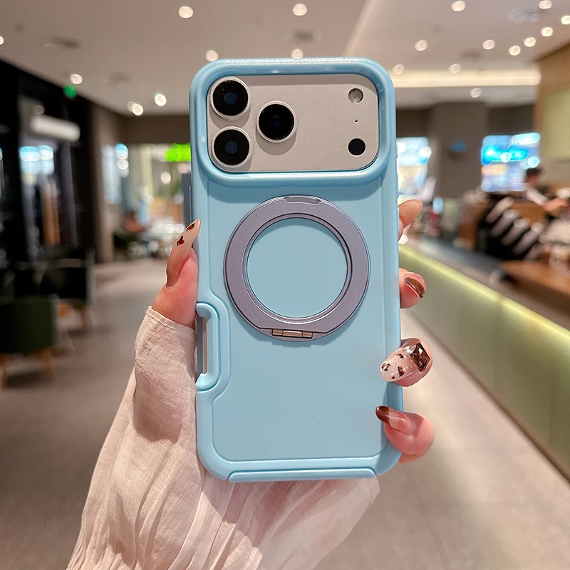 Candy Color Defender 360° Rotatable Magnetic Stand Case - Hybrid Rugged Protective Cover