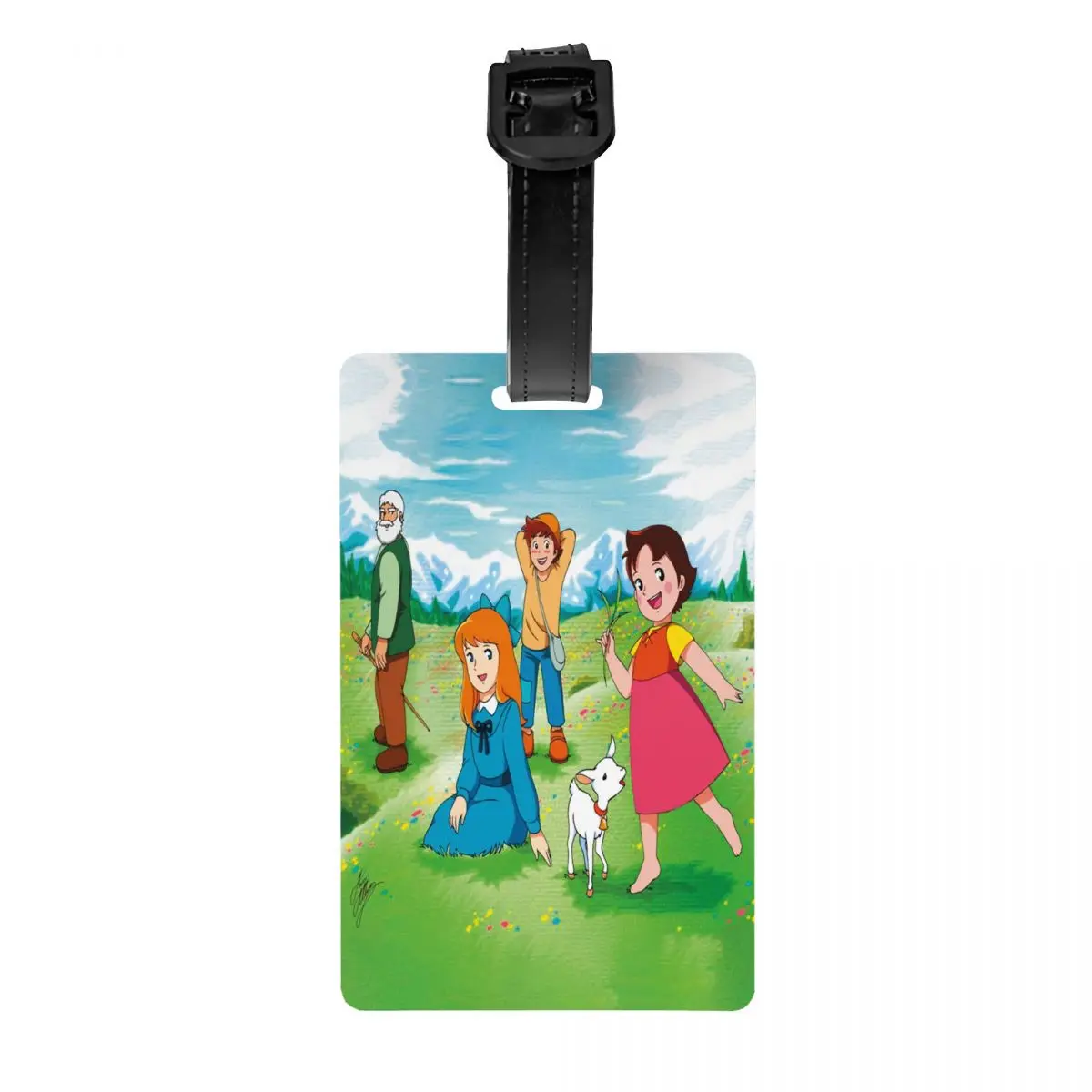 

Heidi Peter And Grandpa Luggage Tags for Suitcases Cartoon Goat Alps Girl Anime Privacy Cover Name ID Card