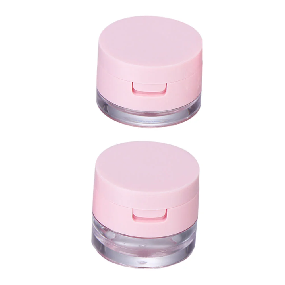 

2 Sets Outfit Loose Powder Box Makeup Container Eyeshadow Case Holder Women's