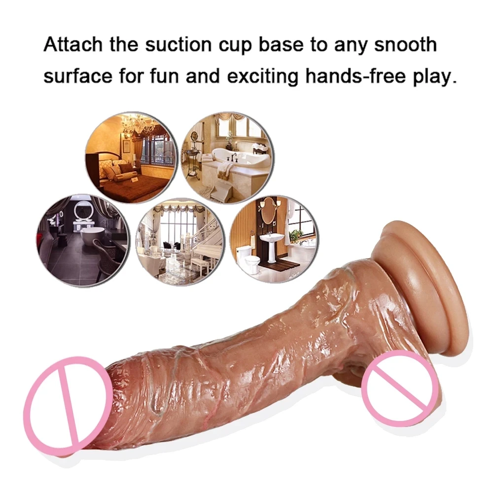 Sex Toys 12.6 Inch XXL Realistic Dildo with Powerful Suction Cup Realistic Penis Sex Toy Flexible G-spot Dildo with Curved Shaft and Ball sex toys
