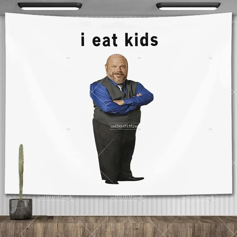 Tapestry Decorations Gobelin Bertram Eats Kids Tapestry Wall Hanging Hippie Funny Meme Tapestry Aesthetic Room Decor Party Backdrop Home Decoration